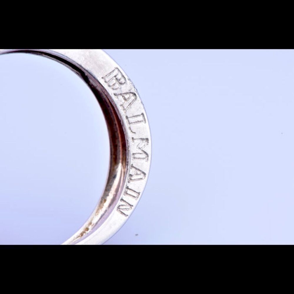 Balmain white gold ring 